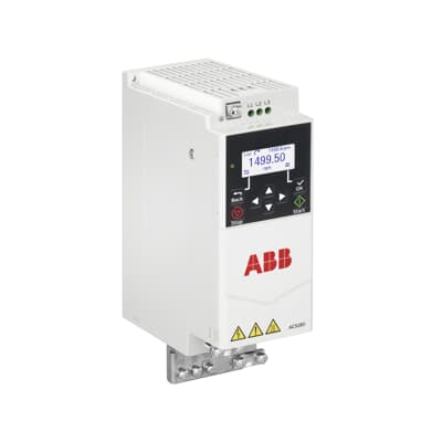 ACS180 სერიის სიხშირული ამძრავი, 380 ვ-ზე, 1.1 კვტ, 3.3 ამპ,კედელზე დასაკიდი, IP21 3AXD50000716647